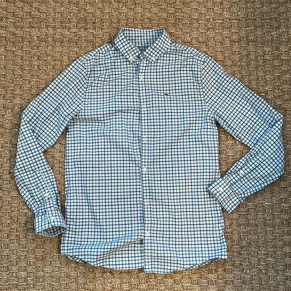 Boys Vineyard Vines On The Go Performance long sleeve button down shirt